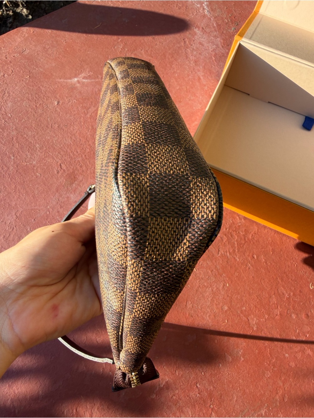 Louis Vuitton Brown Damier Canvas Pochette - Picture 4 of 7